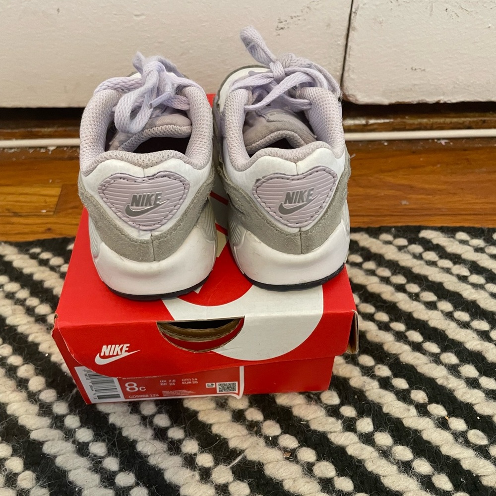 Air max 90 size 7c/ purple-white-silver